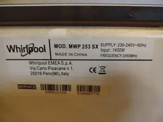 Microondas Whirlpool