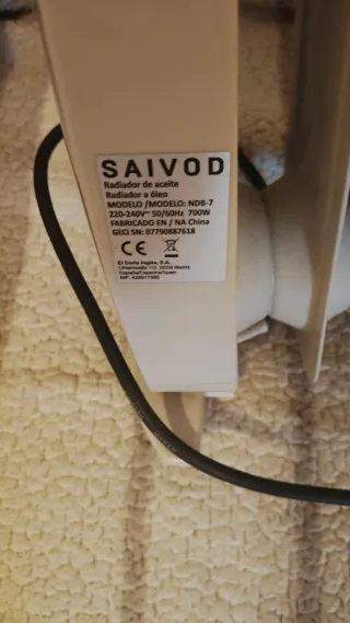 Radiador Eléctrico Saivod Blanco