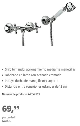 Grifo ducha Época Vetra cromo con alcachofa 122335