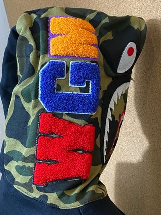 Chaqueta BAPE Shark Negra Multicolor