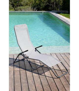 Tumbona Playa Acero y Textileno Gris Essentiel Green