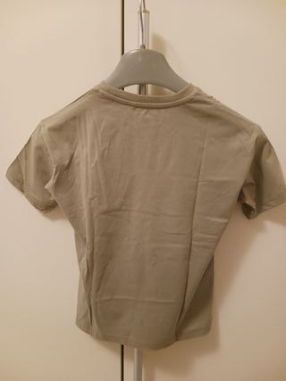 T-shirt cachi con stampa Hawaii