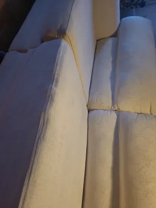 Divano 4 posti in tessuto bianco su misura