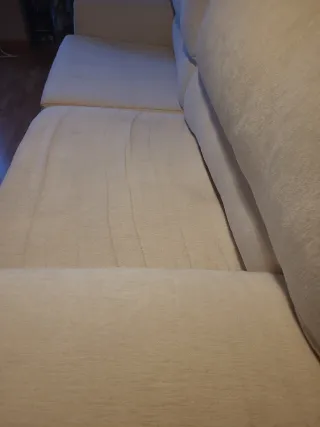 Divano 4 posti in tessuto bianco su misura