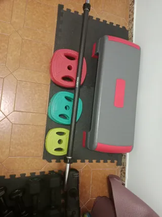 Barra Body Pump con discos