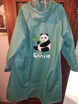 Chubasquero unisex turquesa talla única amplia