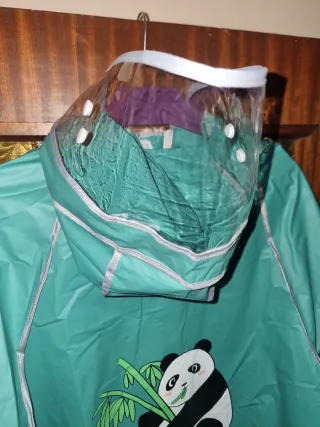 Chubasquero unisex turquesa talla única amplia