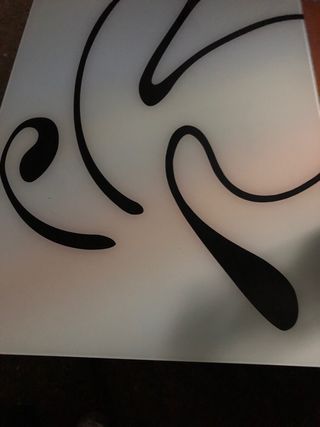 Cristal decorativo con diseño abstracto