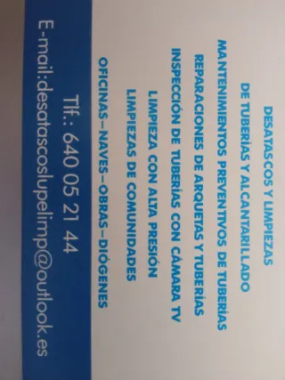 Desatascos y limpieza 640052144