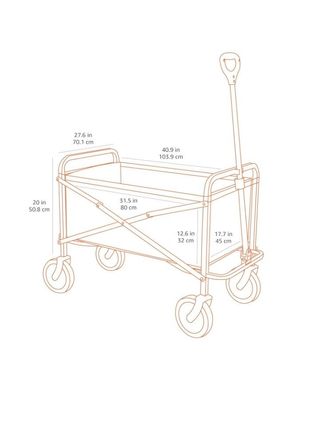 Carreta plegable para jardín y aire libre con bols