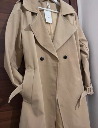 Trench donna beige