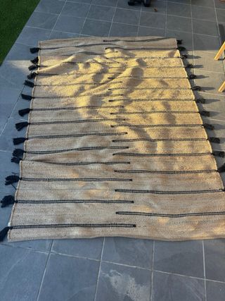 Alfombra Yute Sklum 160x240cm Beige/Negro