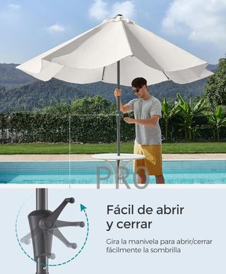 Sombrilla de jardín de 270cm - Songmics