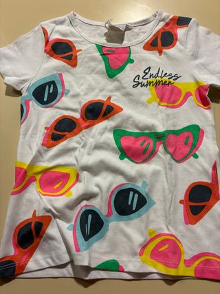 Camiseta niña gafas de sol verano boboli