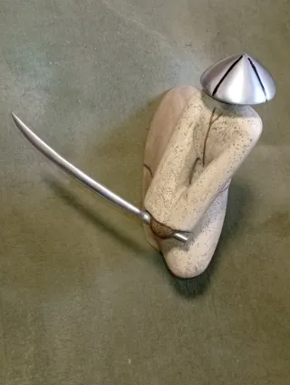 Juego 3 Esculturas Piedra Diseño Deco