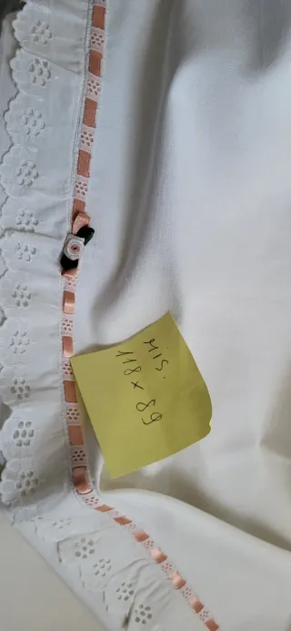 Tessuto lino vintage 118 x 89 Vintage anni 60'