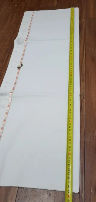 Tessuto lino vintage 118 x 89 Vintage anni 60'