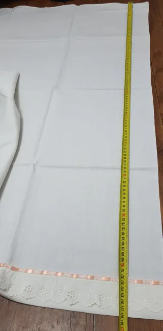 Tessuto lino vintage 118 x 89 Vintage anni 60'