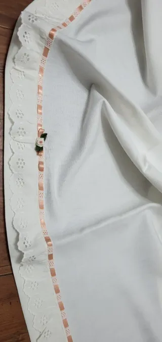 Tessuto lino vintage 118 x 89 Vintage anni 60'