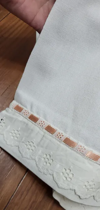 Tessuto lino vintage 118 x 89 Vintage anni 60'