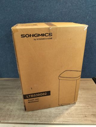 Cubo Basura Cocina SONGMICS 51L Gris Carbón