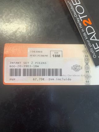Conjunto 18M Harley Davidson