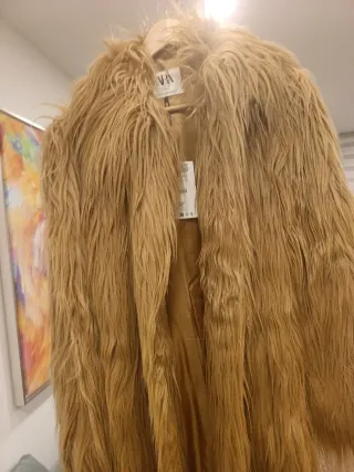 Abrigo pelo marrón talla única nuevo