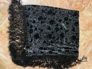 Sciarpa grande vintage seta floreale