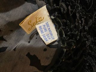 Sciarpa grande vintage seta floreale