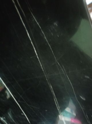 Mesa de Comedor de Cristal Efecto Mármol Negro