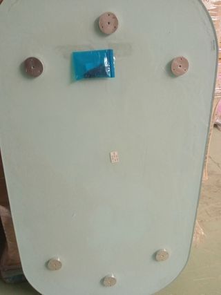 Mesa de Comedor de Cristal Efecto Mármol Negro