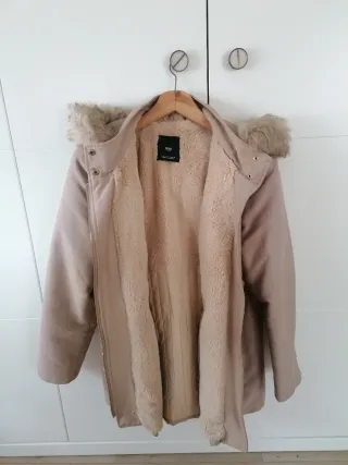 Abrigo Mango Beige Talla L