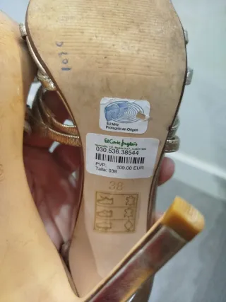 Sandalias doradas tacón 10cm