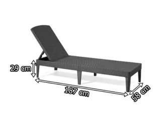 Keter Jaipur Tumbona de Jardín plegable Exterior