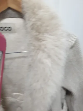 Chaquetón pelo Coco beige/blanco