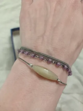 2 Pulseras Plata Vintage