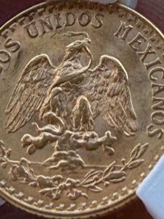 Moneda 2 Pesos Mexicanos Oro