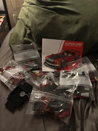 Coche XJD deportivo rojo compatible lego