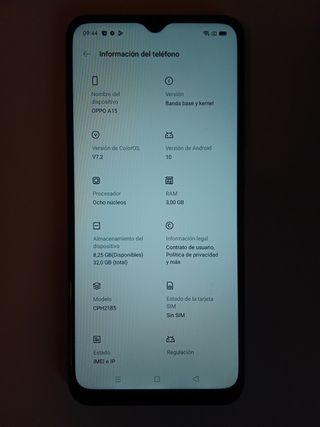 OPPO A15 (6.52 pulg. 3GB RAM)