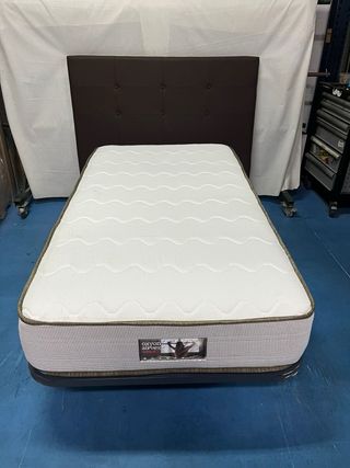 Somier Reforzado + Colchón Visco 105x190