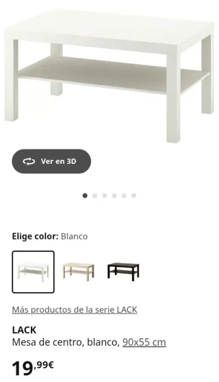 Mesa centro Lack blanca