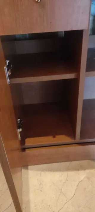 Mueble de baño madera y porcelana