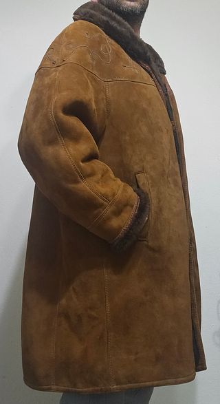 Elegante Cappotto Marrone Shearling