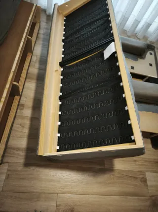 Sofá 3 plazas Ikea marrón tela