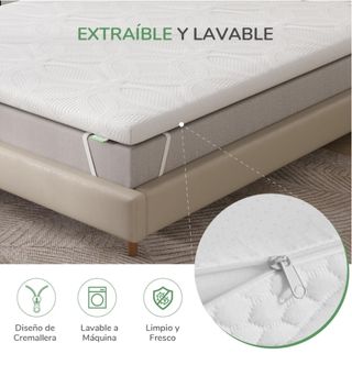 Topper para colchones de 120 x 200 cm