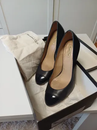 Zapatos Salón Massimo Dutti Azul Marino Talla 37