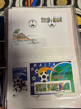 Album raccolta buste FDC viaggiate