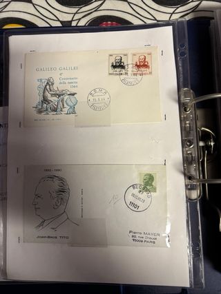 Album raccolta buste FDC viaggiate