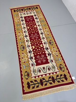 Alfombra Kilim Algodón Étnica 80x200 cm