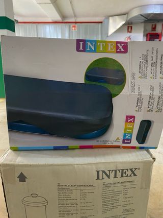 Piscina Rectangular Intex 2.60m+ depuradora+toldo